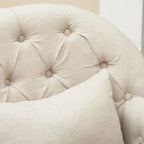 Poltrona con braccioli a botte trapuntata grigia / beige / sabbia / blu / grigio scuro, a seduta singola