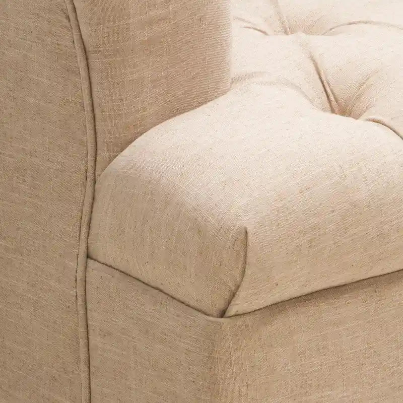 Poltrona con braccioli a botte trapuntata grigia / beige / sabbia / blu / grigio scuro, a seduta singola