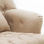 Poltrona con braccioli a botte trapuntata grigia / beige / sabbia / blu / grigio scuro, a seduta singola