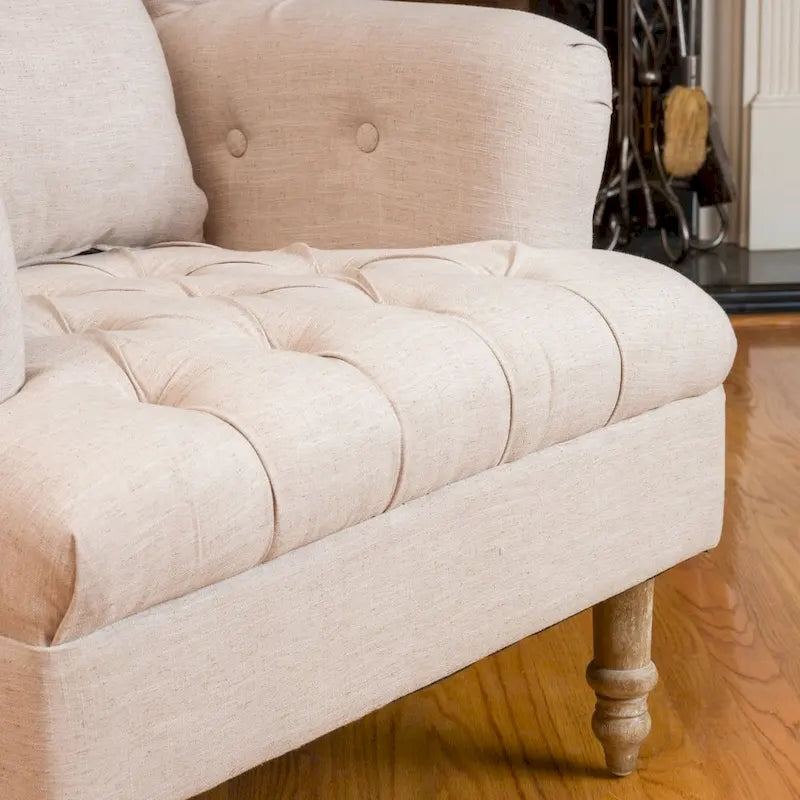 Poltrona con braccioli a botte trapuntata grigia / beige / sabbia / blu / grigio scuro, a seduta singola