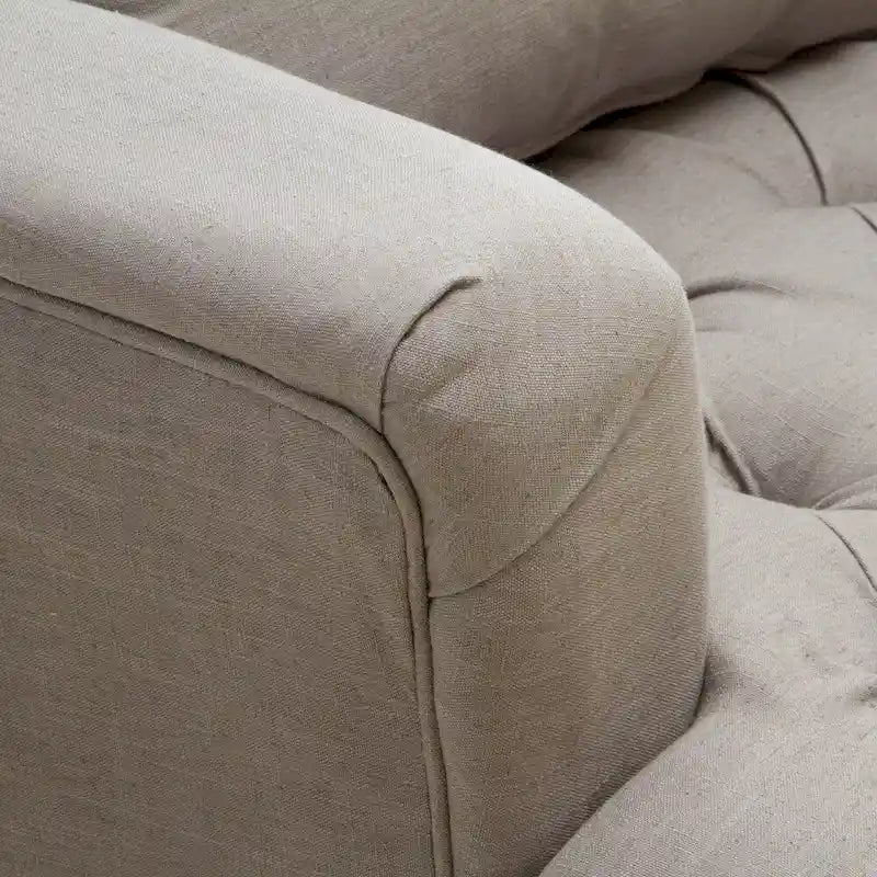 Poltrona con braccioli a botte trapuntata grigia / beige / sabbia / blu / grigio scuro, a seduta singola