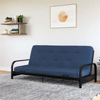 Materasso Futon a molle da 6 pollici, misura piazza e mezza, microfibra e lino, adatto a 2 persone/3 posti, colori assortiti