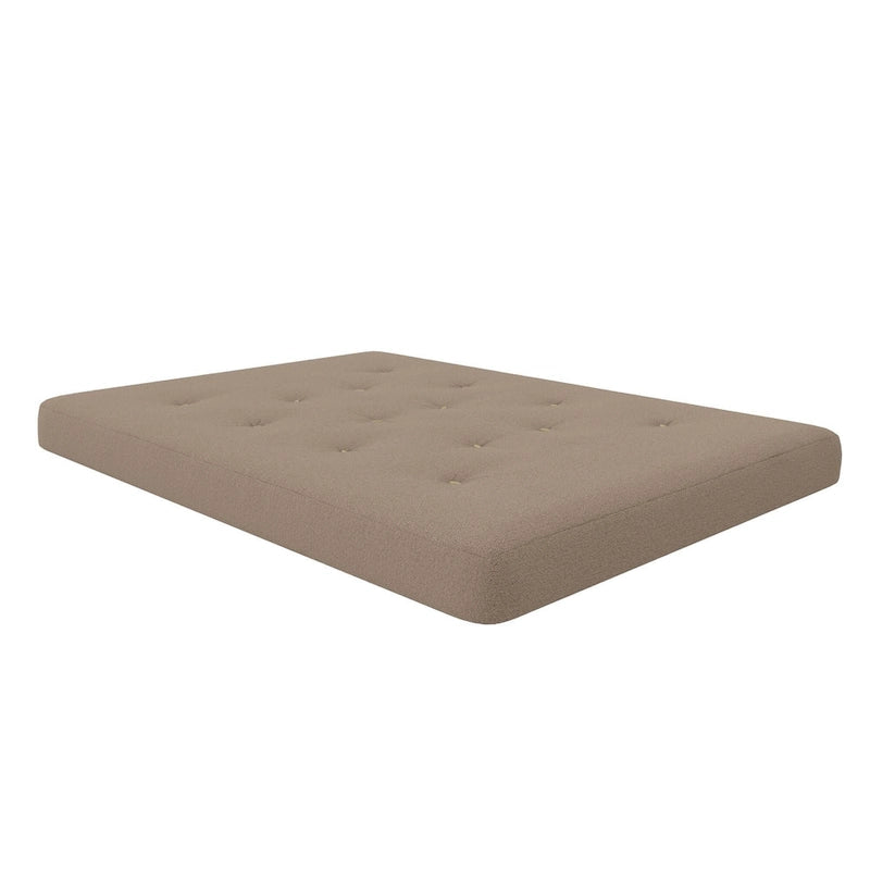 Materasso Futon a molle da 6 pollici, misura piazza e mezza, microfibra e lino, adatto a 2 persone/3 posti, colori assortiti