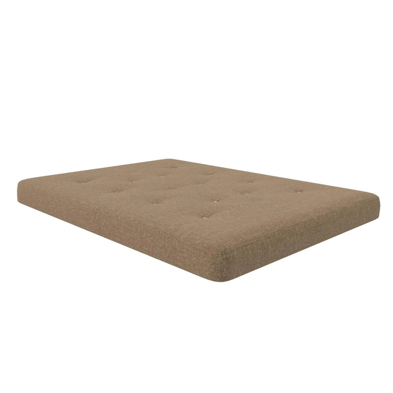 Materasso Futon a molle da 6 pollici, misura piazza e mezza, microfibra e lino, adatto a 2 persone/3 posti, colori assortiti
