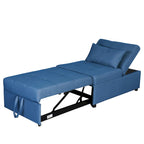 Poltrona letto convertibile grigio chiaro / blu / grigio scuro / verde, singola (1 posto)