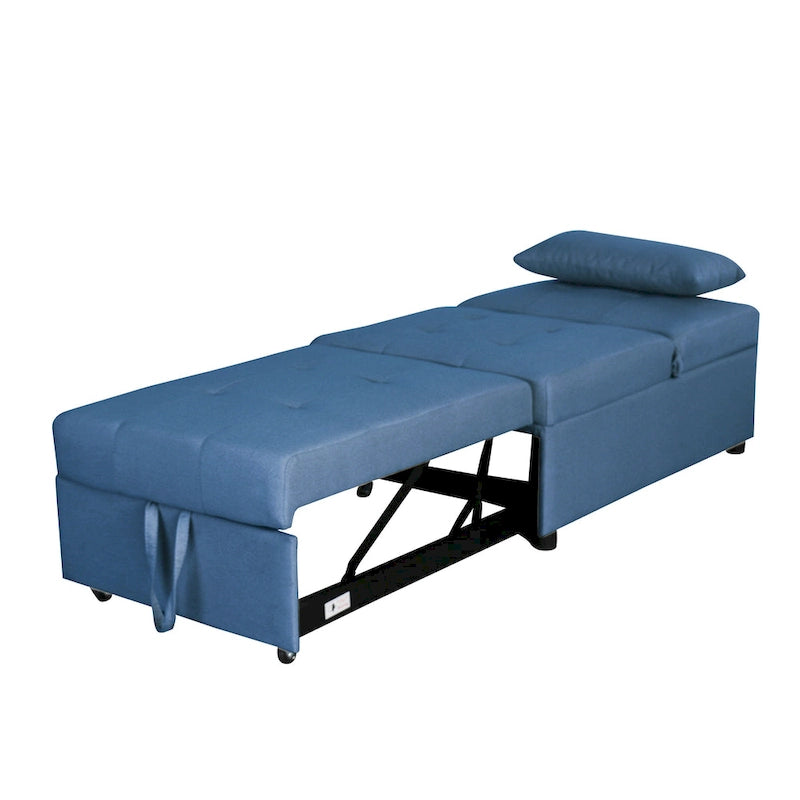 Poltrona letto convertibile grigio chiaro / blu / grigio scuro / verde, singola (1 posto)