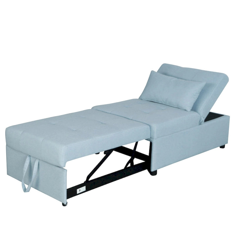 Poltrona letto convertibile grigio chiaro / blu / grigio scuro / verde, singola (1 posto)