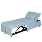 Poltrona letto convertibile grigio chiaro / blu / grigio scuro / verde, singola (1 posto)