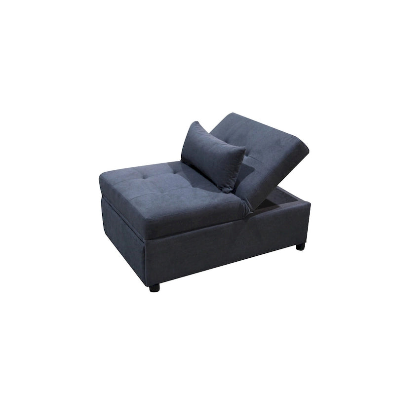 Poltrona letto convertibile grigio chiaro / blu / grigio scuro / verde, singola (1 posto)