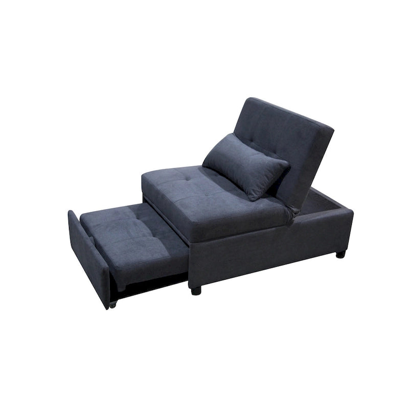 Poltrona letto convertibile grigio chiaro / blu / grigio scuro / verde, singola (1 posto)