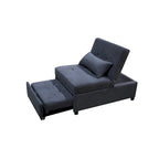 Poltrona letto convertibile grigio chiaro / blu / grigio scuro / verde, singola (1 posto)