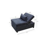 Poltrona letto convertibile grigio chiaro / blu / grigio scuro / verde, singola (1 posto)