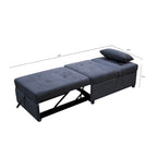 Poltrona letto convertibile grigio chiaro / blu / grigio scuro / verde, singola (1 posto)