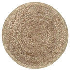 Pouf Rotondo in Juta Intrecciata, Opzioni Multicolore, Seduta per 1 Persona
