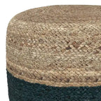 Pouf Rotondo in Juta Intrecciata, Opzioni Multicolore, Seduta per 1 Persona