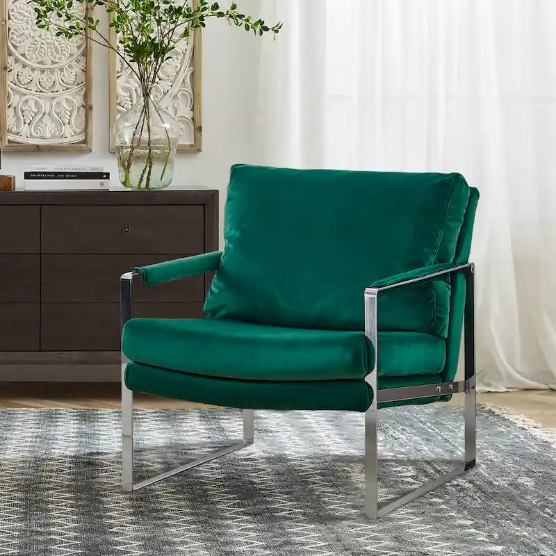 Poltroncina d'appoggio rivestita in similpelle con base a slitta in acciaio – Seduta singola, colori multipli