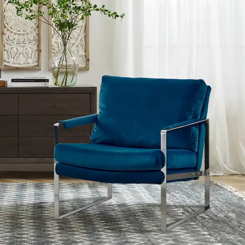 Poltroncina d'appoggio rivestita in similpelle con base a slitta in acciaio – Seduta singola, colori multipli