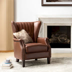 Poltrona tradizionale Chesterfield in vera pelle, a sedile singolo – Marrone / Cammello / Blu Marino / Bordeaux