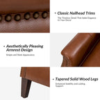 Poltrona tradizionale Chesterfield in vera pelle, a sedile singolo – Marrone / Cammello / Blu Marino / Bordeaux