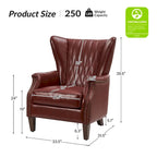 Poltrona tradizionale Chesterfield in vera pelle, a sedile singolo – Marrone / Cammello / Blu Marino / Bordeaux