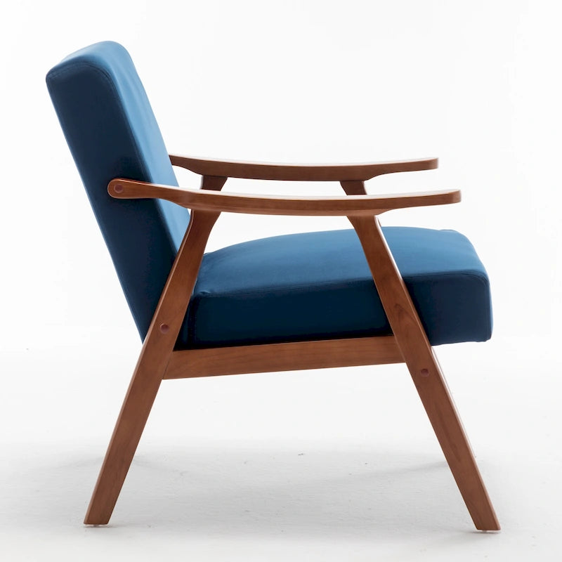 Poltrona d'Appoggio in Velluto Larga 67 cm, Stile Moderno di Metà Secolo, Seduta Singola