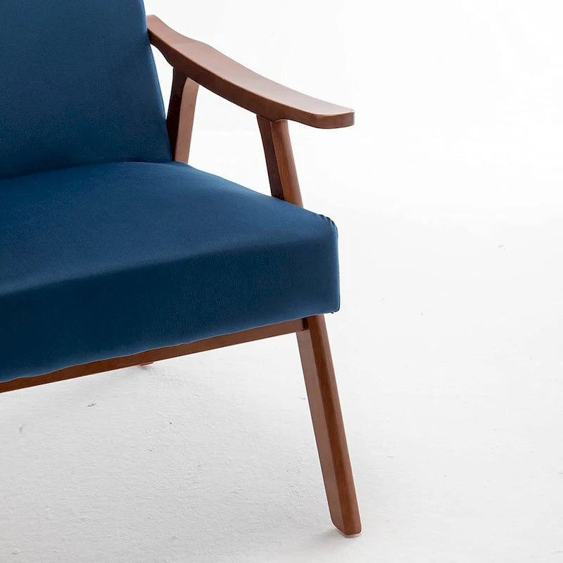 Poltrona d'Appoggio in Velluto Larga 67 cm, Stile Moderno di Metà Secolo, Seduta Singola