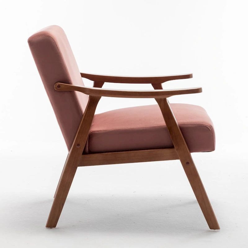 Poltrona d'Appoggio in Velluto Larga 67 cm, Stile Moderno di Metà Secolo, Seduta Singola