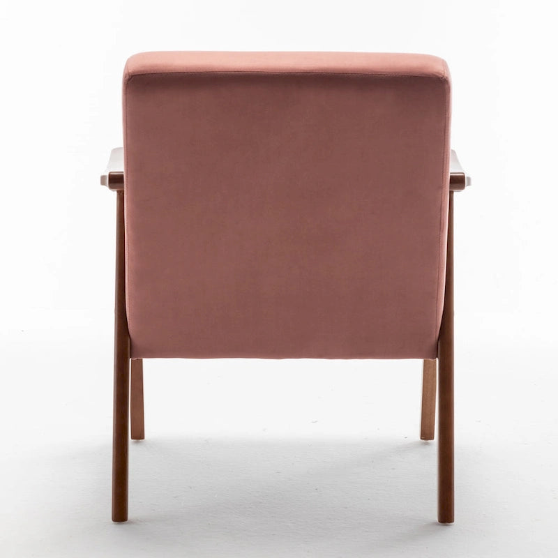 Poltrona d'Appoggio in Velluto Larga 67 cm, Stile Moderno di Metà Secolo, Seduta Singola