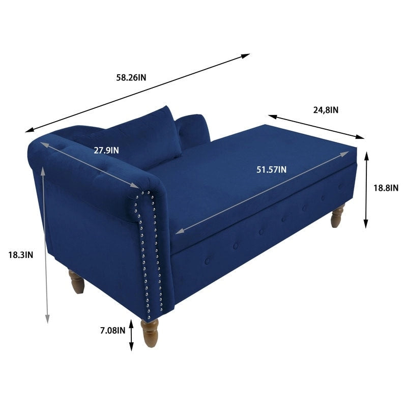Chaise longue singola in velluto trapuntato multicolore con bracciolo arrotolato e contenitore