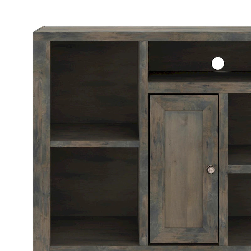 Mobile TV, consolle, 74", Barnwood / Aged Whiskey / Jasmine White, stile rustico, adatto per TV fino a 85"