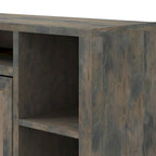 Mobile TV, consolle, 74", Barnwood / Aged Whiskey / Jasmine White, stile rustico, adatto per TV fino a 85"