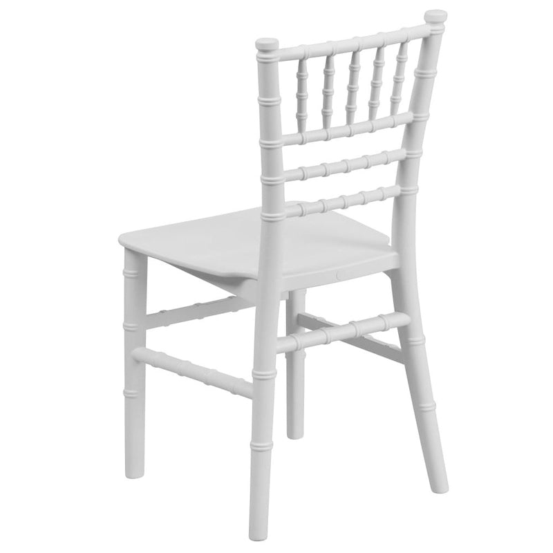 Sedia Chiavari in resina trasparente/bianca/rosa, impilabile, per bambini (set da 10)