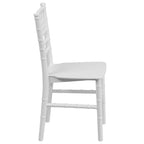 Sedia Chiavari in resina trasparente/bianca/rosa, impilabile, per bambini (set da 10)