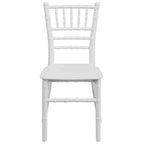 Sedia Chiavari in resina trasparente/bianca/rosa, impilabile, per bambini (set da 10)