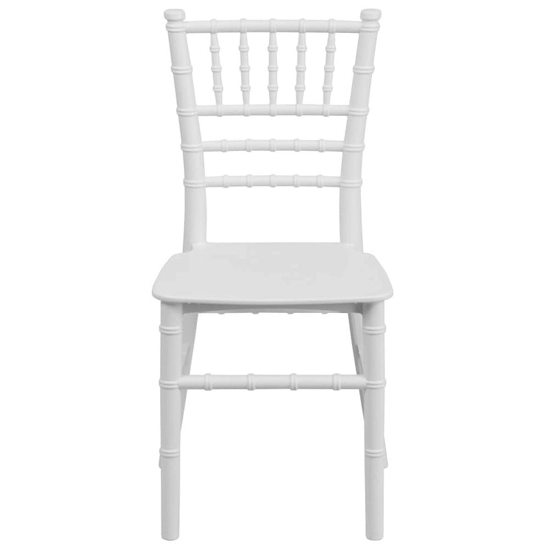 Sedia Chiavari in resina trasparente/bianca/rosa, impilabile, per bambini (set da 10)