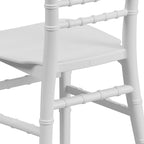 Sedia Chiavari in resina trasparente/bianca/rosa, impilabile, per bambini (set da 10)