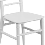 Sedia Chiavari in resina trasparente/bianca/rosa, impilabile, per bambini (set da 10)