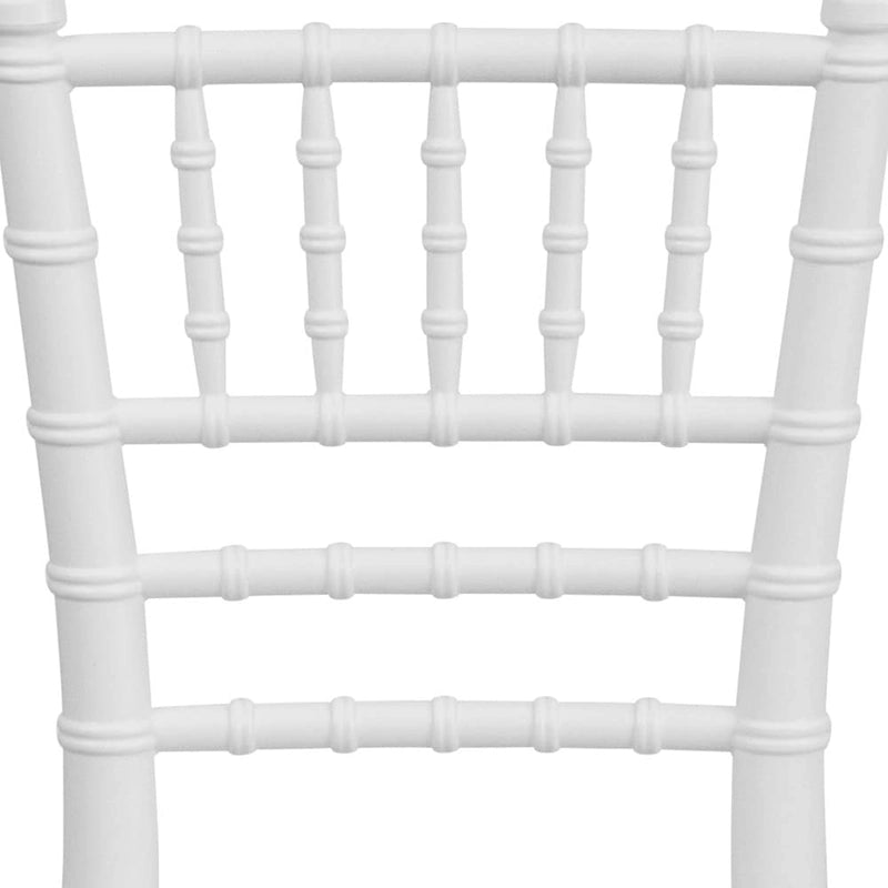 Sedia Chiavari in resina trasparente/bianca/rosa, impilabile, per bambini (set da 10)