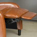Poltrona reclinabile elettrica moderna marrone/nocciola, posto singolo