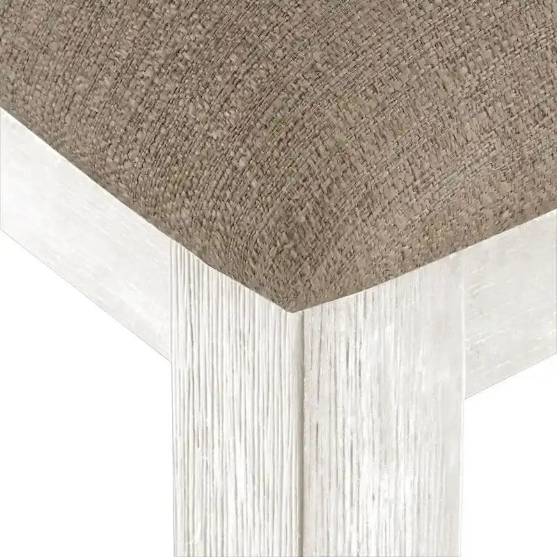 Sedia da banco in tessuto bicolore, marrone/grigio e bianco, set da 2