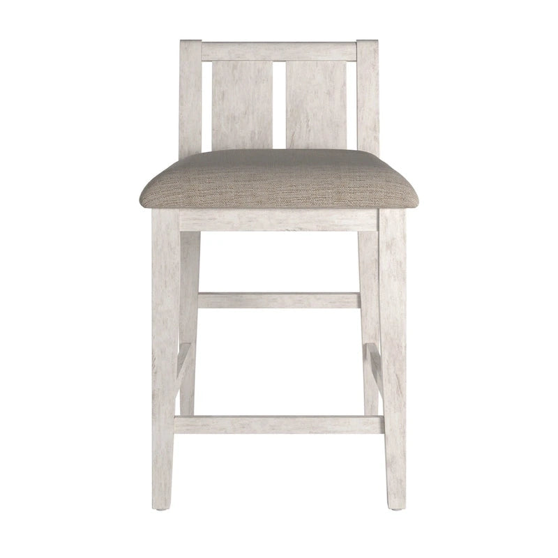 Sedia da banco in tessuto bicolore, marrone/grigio e bianco, set da 2