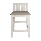 Sedia da banco in tessuto bicolore, marrone/grigio e bianco, set da 2