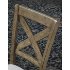 Set da pranzo allungabile 7 pezzi colore marrone grigiastro in stile rustico (ospita fino a 8 persone)