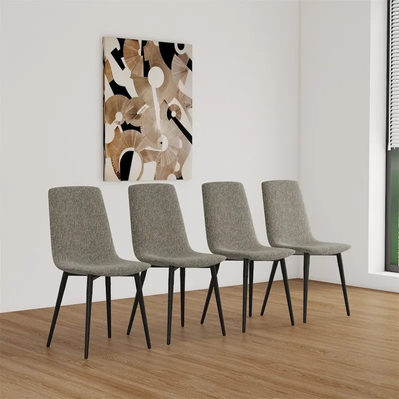 Sedie moderne imbottite da sala da pranzo (set da 4)