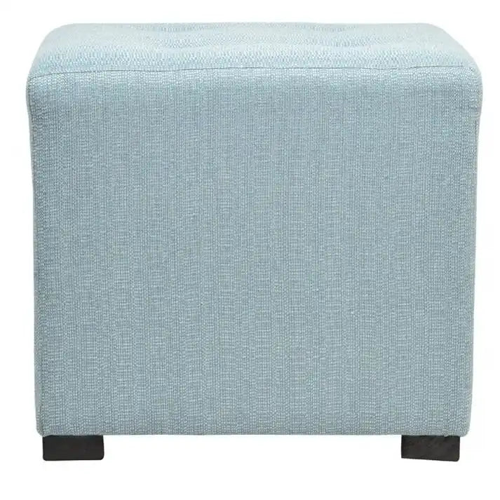 Pouf quadrato trapuntato a 4 bottoni, multicolore, singolo