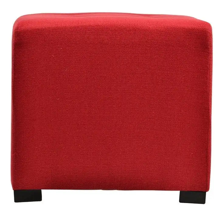 Pouf quadrato trapuntato a 4 bottoni, multicolore, singolo