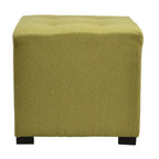 Pouf quadrato trapuntato a 4 bottoni, multicolore, singolo