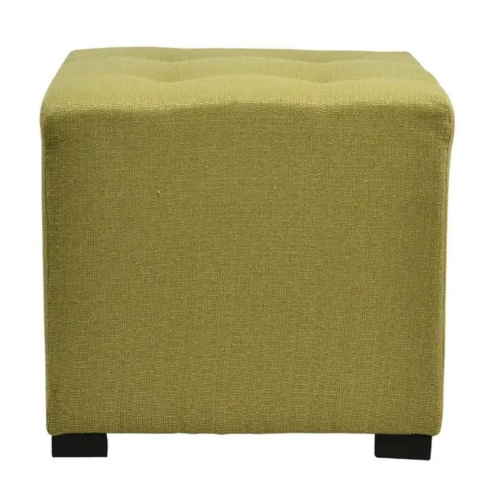 Pouf quadrato trapuntato a 4 bottoni, multicolore, singolo