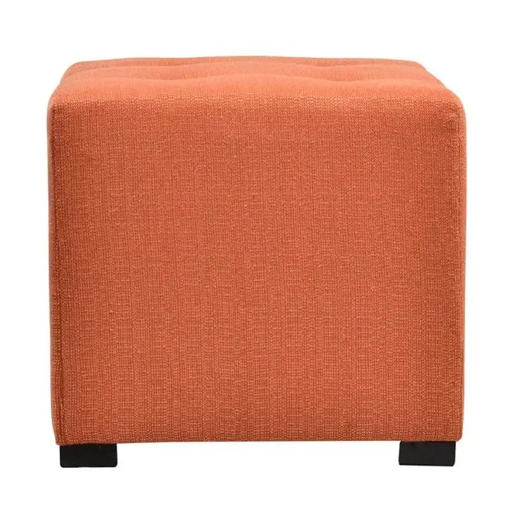 Pouf quadrato trapuntato a 4 bottoni, multicolore, singolo