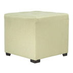 Pouf quadrato trapuntato a 4 bottoni, multicolore, singolo